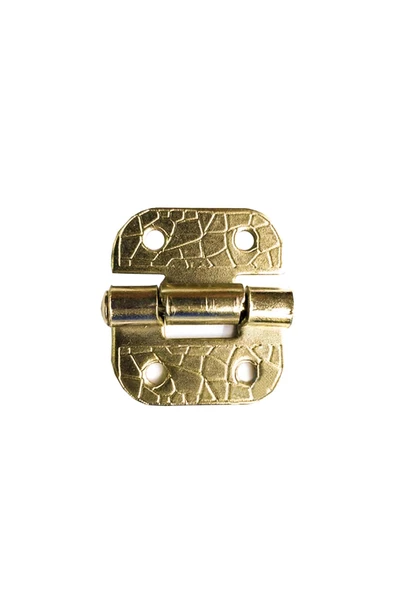 Stoplu Menteşe 4 Adet Sarı 30x33 mm Kutu ve Sandık Menteşesi Hobi Maket - 3