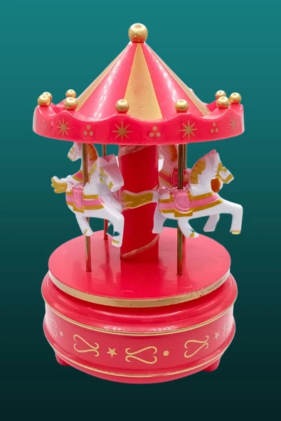 Atlı Karınca Müzik Kutusu Kurmalı Kırmızı Büyük No.3 - 6