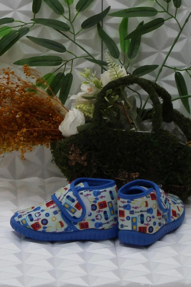 Fort Sly 5392 Gri Anaokulu Kreş Ev Erkek Çocuk Panduf Ayakkabı - Resim 4