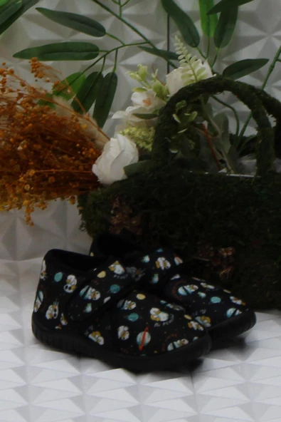 Fort Sly 5397 Siyah Anaokulu Kreş Ev Erkek Çocuk Panduf Ayakkabı ürün görseli