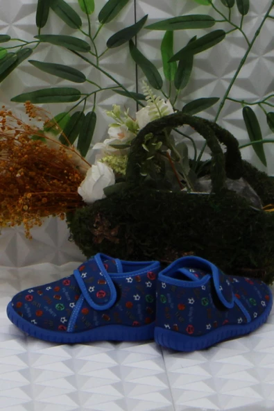 Fort Sly 5401 Lacivert Anaokulu Kreş Ev Erkek Çocuk Panduf Ayakkabı - Resim 4