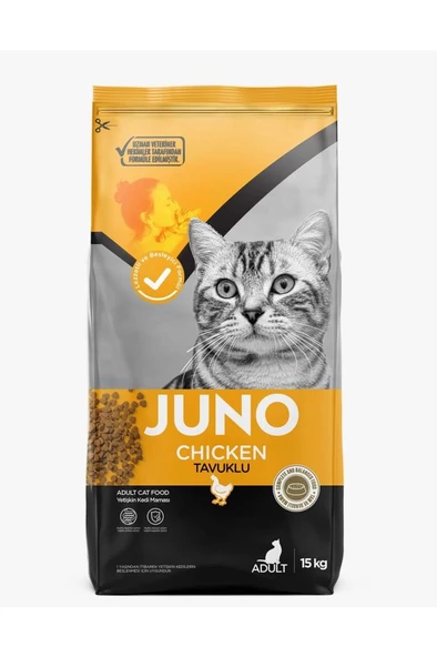 JUNO JUNO Tavuklu Yetişkin Kedi Maması 15 KG