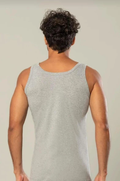 ERDEM 1110 ERKEK RİBANA ASKILI ATLET 6 ADET  XL GRi - Resim 6