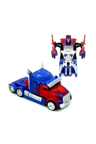 Transformer Tarzı Tıra Dönüşen 14 Cm Optimus Prime Robot Olan TIR