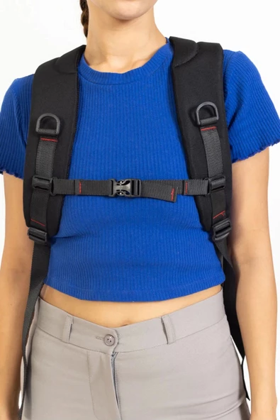 Lacivert Sportif Darbe Emici Su Geçirmez 14-16 inç Laptop Sırt Çantası - 7