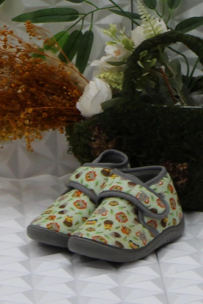 Fort Sly 8314 Yeşil Anaokulu Kreş Ev Erkek Çocuk Panduf Ayakkabı - Resim 3