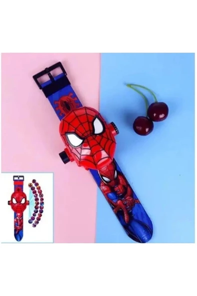 Spiderman Örümcek Adam Projeksiyonlu Saat 24 Farklı Karakteri Duvara Yansıtır - 3