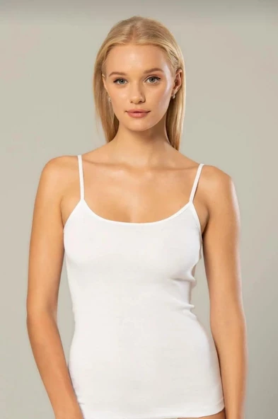 ERDEM 2153 KADIN LİKRALI İP ASKILI ATLET 6 ADET ürün görseli