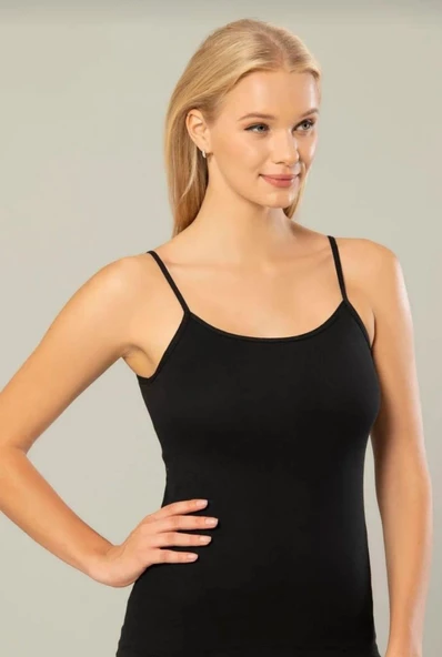 ERDEM 2153 KADIN LİKRALI İP ASKILI ATLET 6 ADET - Resim 4