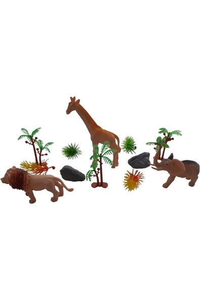 Oyuncak Vahşi Hayvanlar Seti 12 Parça 18 Cm Kovada 12 Parça Vahşi Hayvanlar Serisi - 3