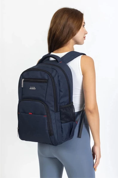 Lacivert Sportif Darbe Emici Su Geçirmez 13,3-14 inç Laptop Sırt Çantası - 2