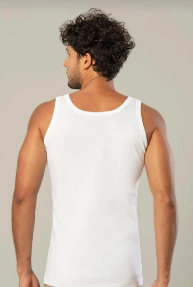 ERDEM 1110 ERKEK RİBANA ASKILI ATLET 6 ADET  BEYAZ 2XL - 2