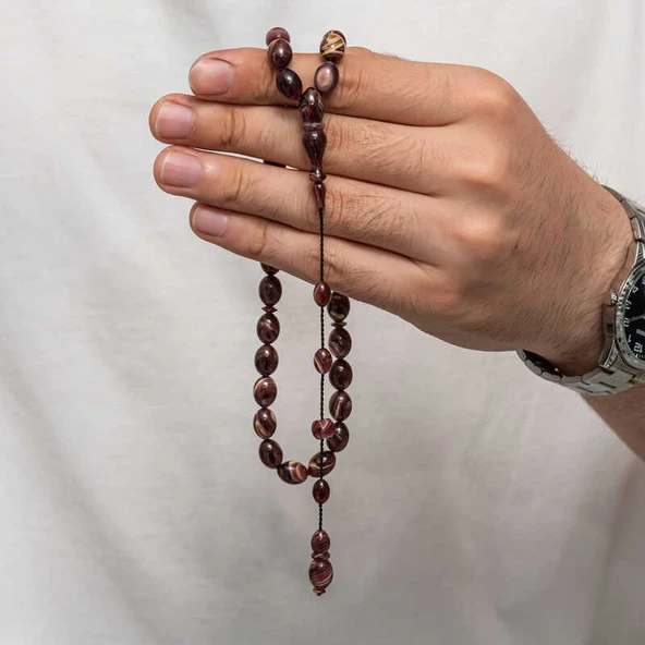 Sıkma Kehribar Tesbih - 5