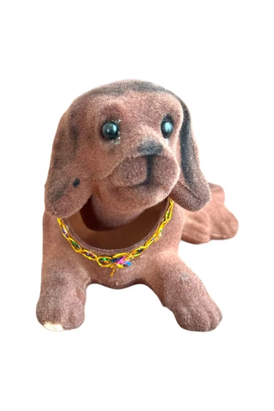 KAFA SALLAYAN KÖPEK ARABA SÜSÜ KOYU KAHVERENGİ RENK 14 CM - 3
