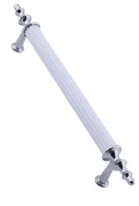 WUVERA Gündüz Kulp Mobilya Mutfak Dolabı Çekmece Dolap Kulpları Kapak Kulpu Kulbu Beyaz Krom 128 mm - 4
