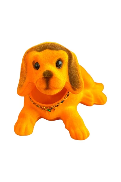 KAFA SALLAYAN KÖPEK ARABA SÜSÜ TURUNCU RENK 14 CM - 2