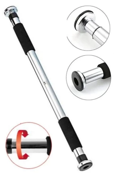 Barfiks Çubuğu 60-100cm Çift Süngerli Ayarlanabilir Kapı Koridora Takılır Barfiks - 10