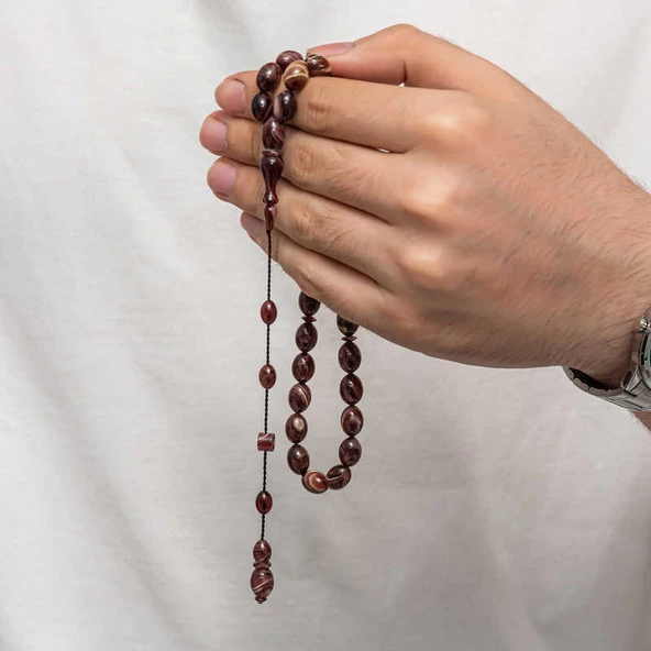 Sıkma Kehribar Tesbih - 4