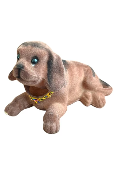 KAFA SALLAYAN KÖPEK ARABA SÜSÜ KOYU KAHVERENGİ RENK 14 CM - 2