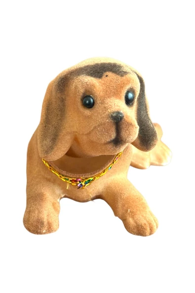 KAFA SALLAYAN KÖPEK ARABA SÜSÜ KAHVERENGİ RENK 14 CM - 2