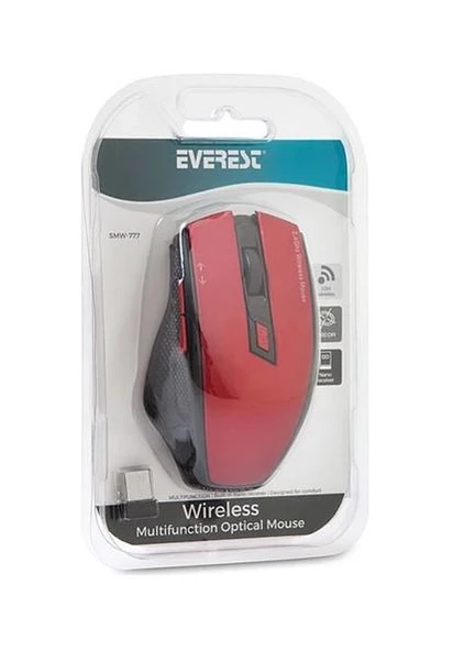 Everest SMW-777 Usb Kırmızı 2.4Ghz Optik Wireless Mouse - 5