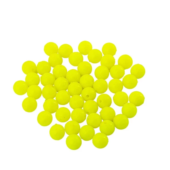 Yüzen Sazan Boncuğu - 14 MM - Neon Yeşili (1 KG) - 3