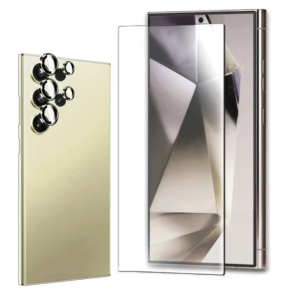 Gpack Samsung Galaxy S24 Ultra Ekran Koruyucu Kamera Lens Koruyucu LMS - 2