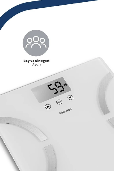 Goldmaster Form Vücut Analizli Banyo Baskülü(Gm8176) - 5