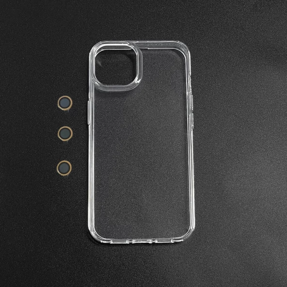 İPHONE 14 PRO MAX ŞEFFAF LENS HEDİYELİ CLEAR CASE (RENK SEÇENEĞİ LENS İÇİNDİR) DERİN MOR