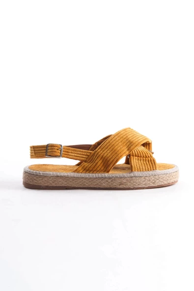 Kadın Hardal Espadril Günlük Ayakkabı - 4