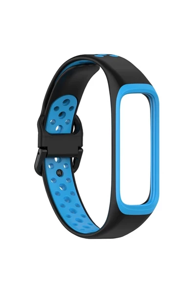 Ekoodukkan   Samsung Galaxy Fit 2 Akıllı Bileklik Nike Delikli Çift Renkli Kordon Kayış (sm-r220) Uyumlu - 1