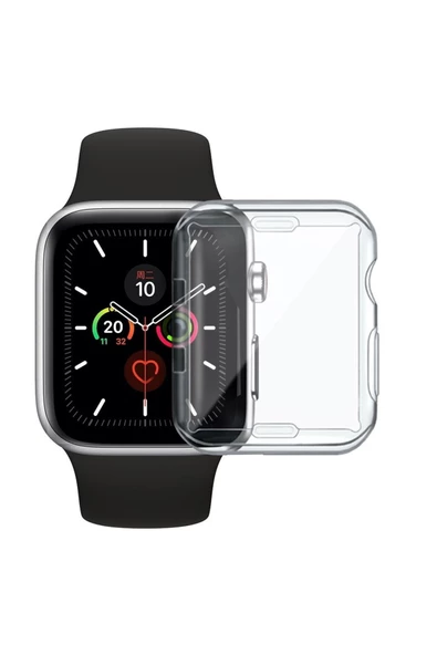 Ekoodukkan   Apple Watch 40mm Akıllı Saat Uyumlu 360 Koruma Ultra Ince Silikon Kılıf