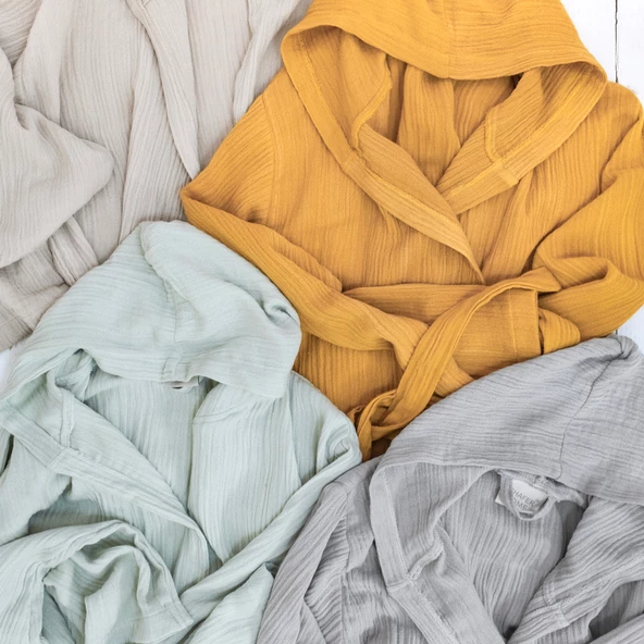 Schafer Home Bohem Müslin Bornoz-Gri (S-M) - 6