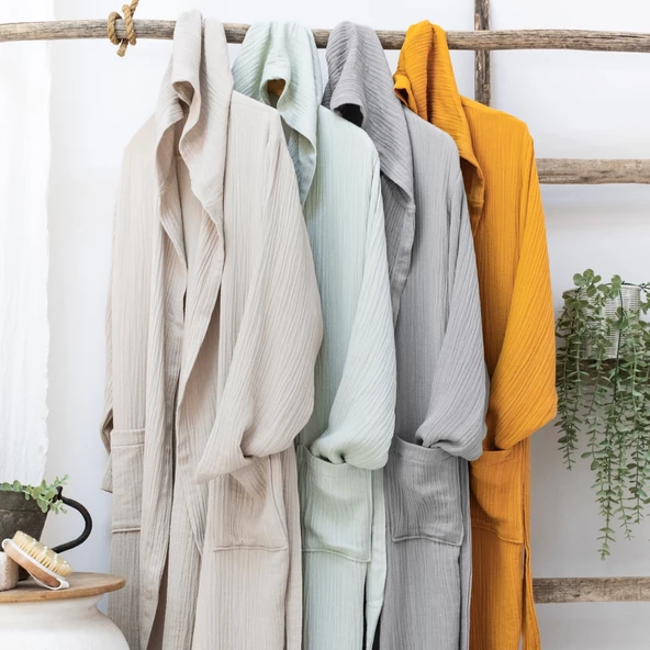 Schafer Home Bohem Müslin Bornoz-Gri (S-M) - 3