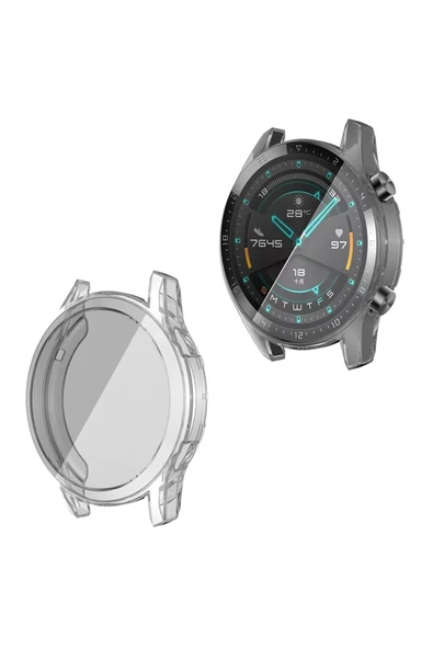 Ekoodukkan   Huawei Watch Gt 2 46mm Akıllı Saat Uyumlu 360 Koruma Ultra Ince Silikon Kılıf