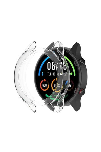 Ekoodukkan   Xiaomi Mi Watch Akıllı Saat Uyumlu Önü Açık Tpu Silikon Kılıf Çerçeve - 1