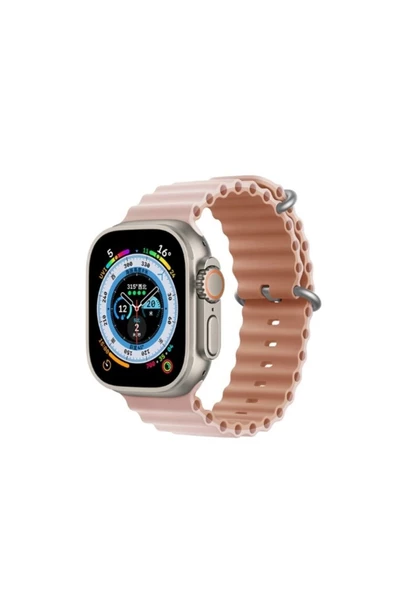 Ekoodukkan   Apple Watch Seri 8 Ultra 49 mm  Uyumlu Akıllı Saat Uyumlu Ocean Kordon Kayış