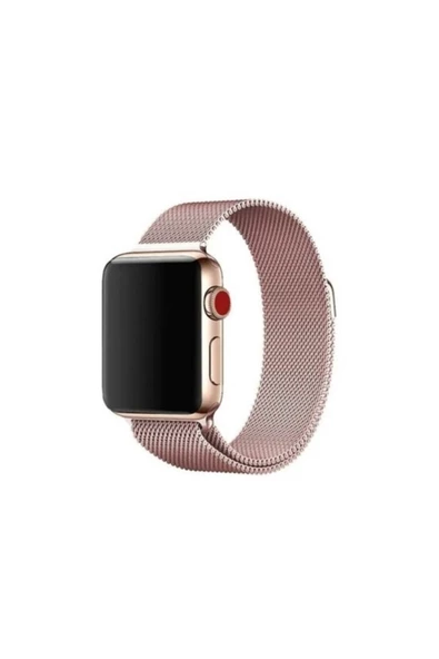 Ekoodukkan   Apple Watch Seri Uyumlu 7 45 mm Hasır Örgü Metal Milano Kordon Kayış