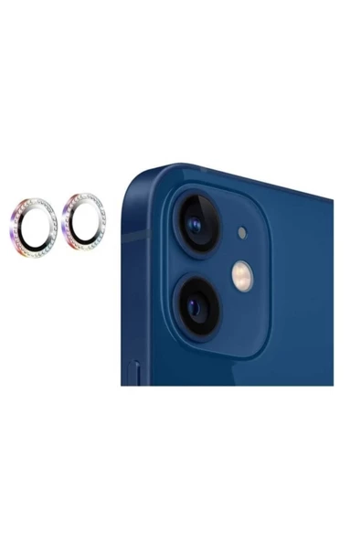 Ekoodukkan   Iphone 11 Uyumlu Taşlı Kamera Lens Koruyucu