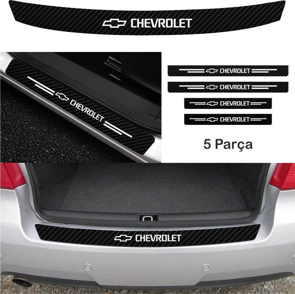 Chevrolet Epica İçin özel yeni uyumlu Aksesuar Oto Bağaj Ve Kapı Eşiği özel yeni sticker Set Karbon