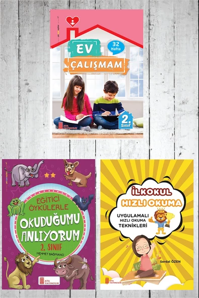 2.Sınıf Ev Çalışmalarım+Eğitici Öykülerle Okuduğumu Anlıyorum+Hızlı Okuma ürün görseli 1