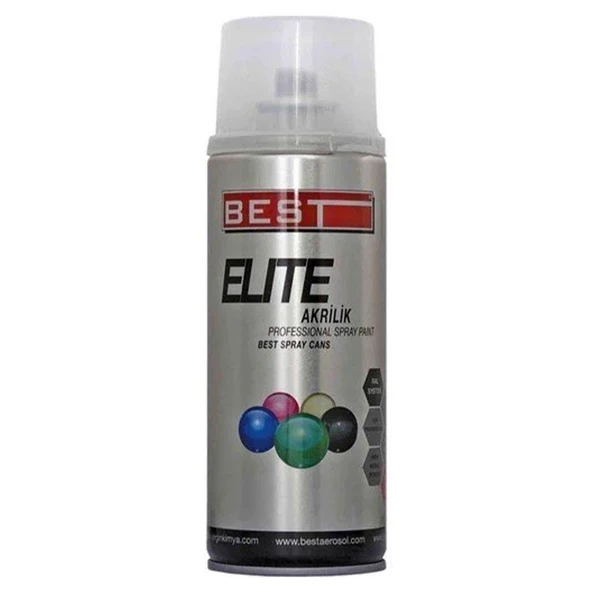 Best Elite Akrilik Sprey Boya 400 ml Mat Gri Antasit Gri RAL7016 - 2