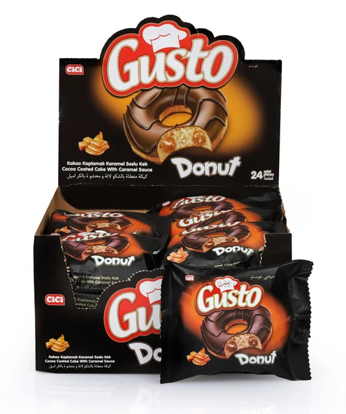 Gusto Donut Karamelli Kek 35 Gr. 24 Adet (1 Kutu) ürün görseli