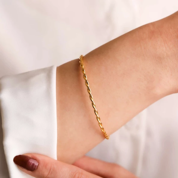 10 gr(gram) 22 Ayar Adana Parlağı Bilezik - Resim 2