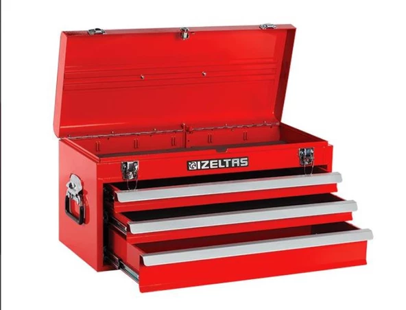 İzeltaş Küçük Alet Sandığı Çekmeceli Kırmızı Boş - 2