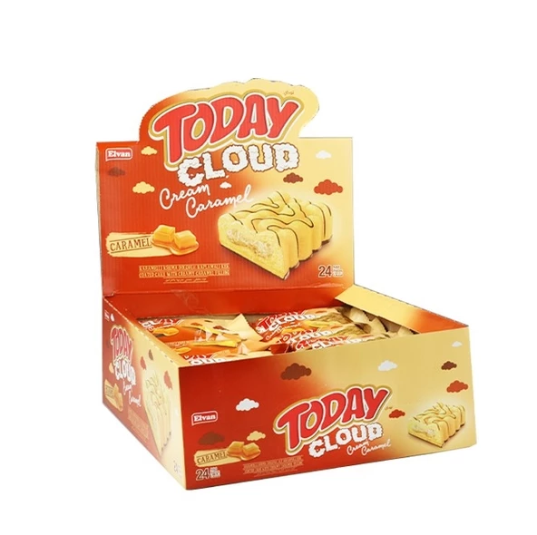 Today Cloud Cake Karamelli 40Gr. 24 Adet (1 Kutu) - Resim 4