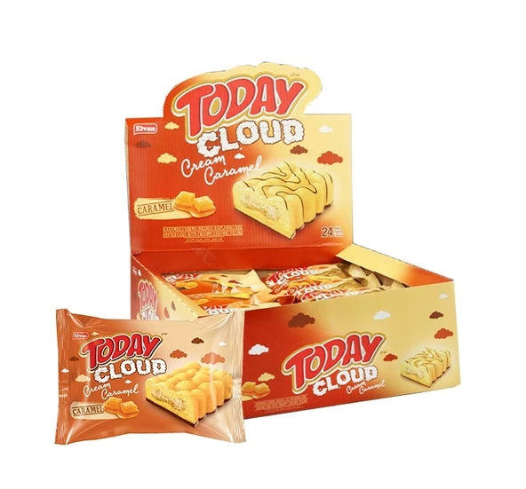 Today Cloud Cake Karamelli 40Gr. 24 Adet (1 Kutu) ürün görseli