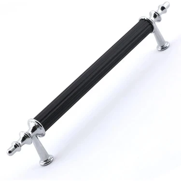 WUVERA Gündüz Kulp Mobilya Mutfak Dolabı Çekmece Dolap Kulpları Kapak Kulpu Kulbu Siyah Krom 128 mm - 5