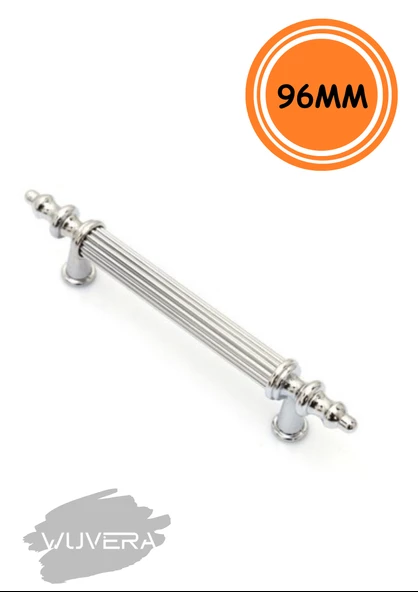 WUVERA Gündüz Kulp Mobilya Mutfak Dolabı Çekmece Dolap Kulpları Kapak Kulpu Kulbu Krom 96 mm - 2