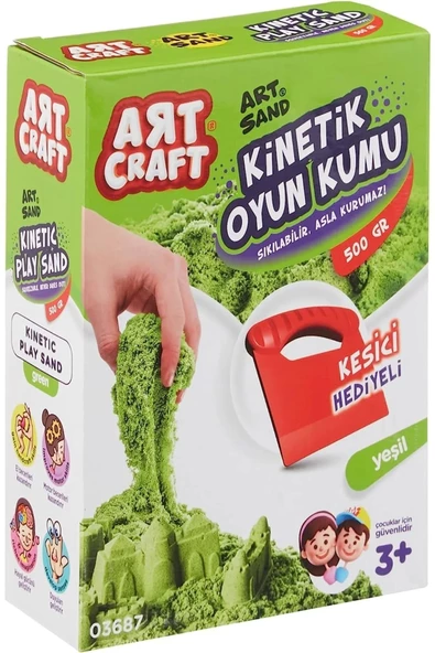 Aksesuarlı Yeşil Kinetik Oyun Kumu